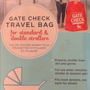 NWT open box only baby gate check red stroller bag